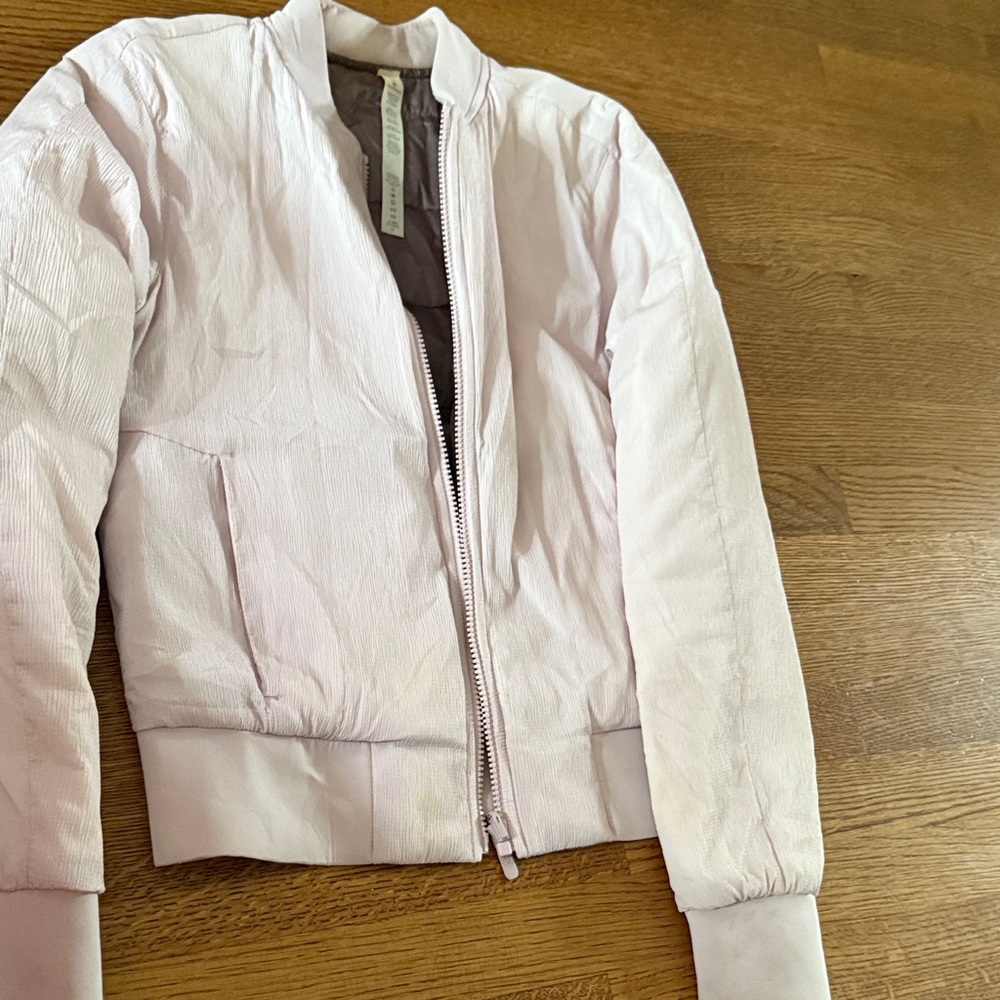 Lululemon Athletica Light Pink Bomber Jacket